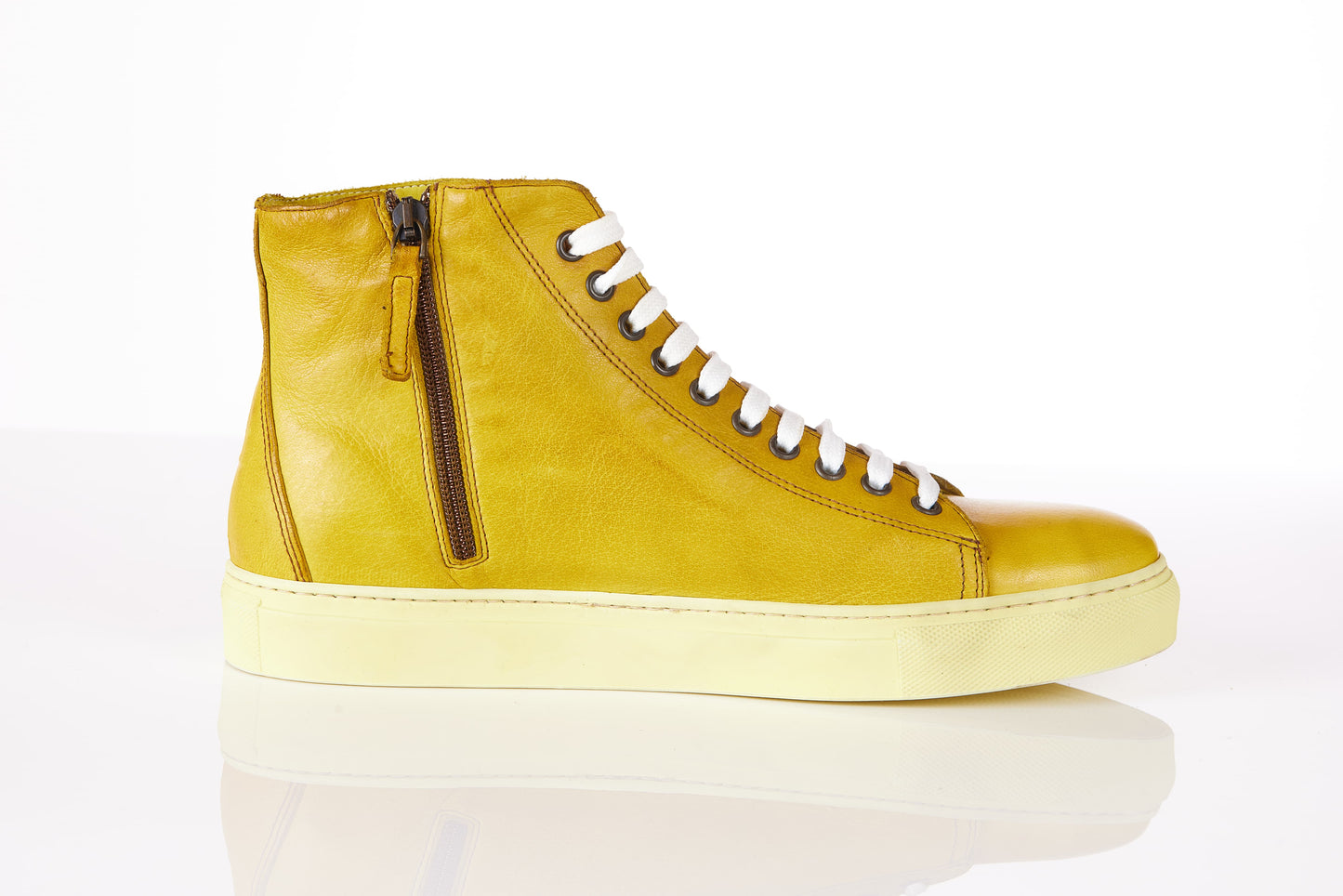 Sneakers alta in Bufalina Limone π